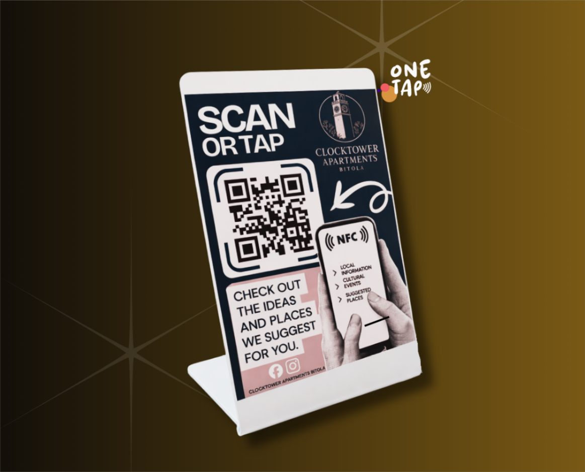 NFC инфо табличка за апартмани и ресторани